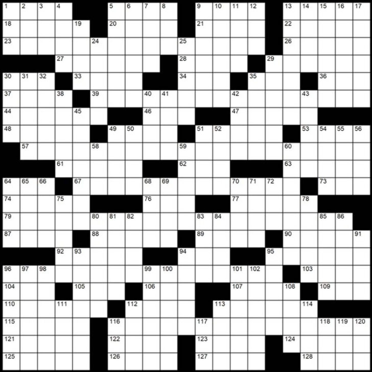 WSJ Saturday Crossword Puzzle Printable