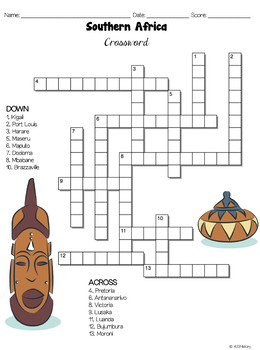 South African Crossword Puzzle Printable