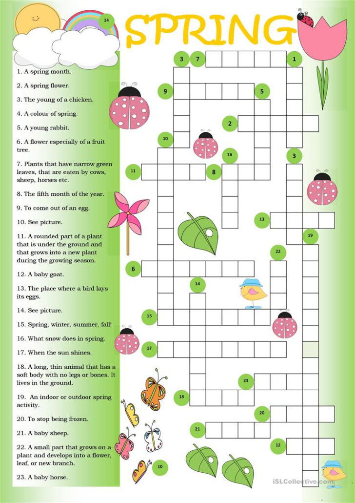 Flower Crossword Puzzles To Prints Crossword Puzzle Printable