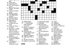 Star Magazine Crossword Puzzle Printable Sketch Coloring Page