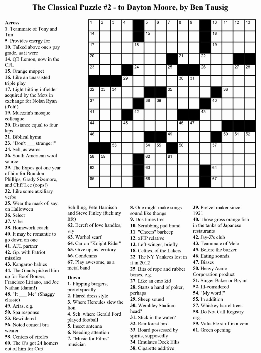 Star Magazine Crossword Puzzles Printable Printable Crossword Puzzles