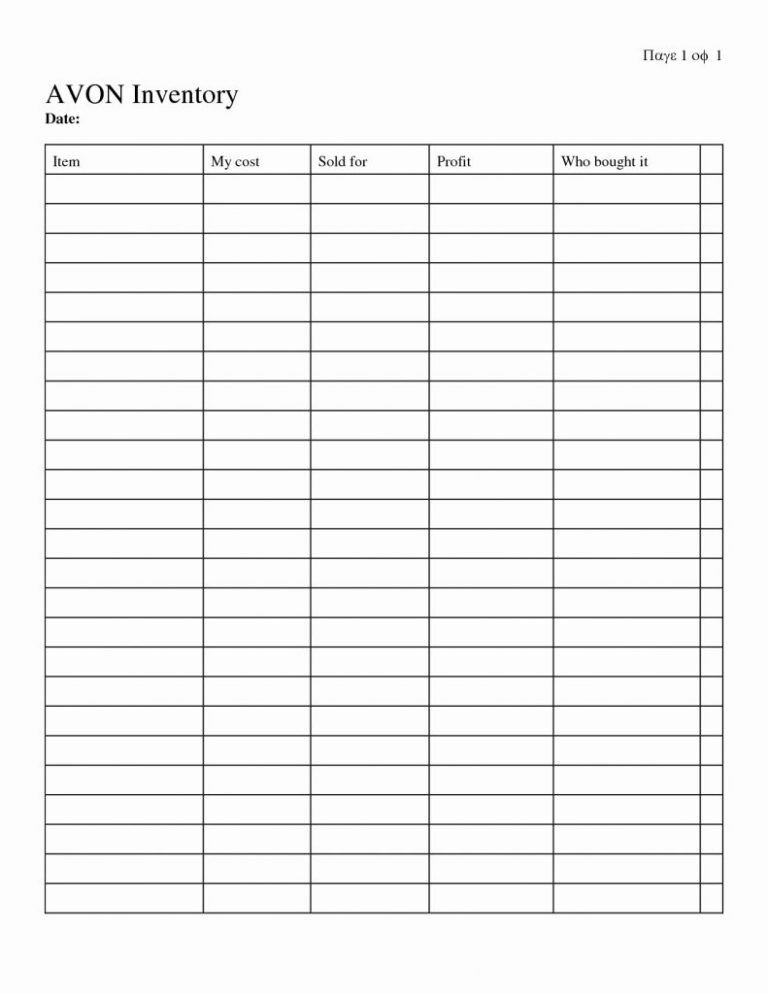 Stocktake Template Spreadsheet Free Intended For Printable Inventory