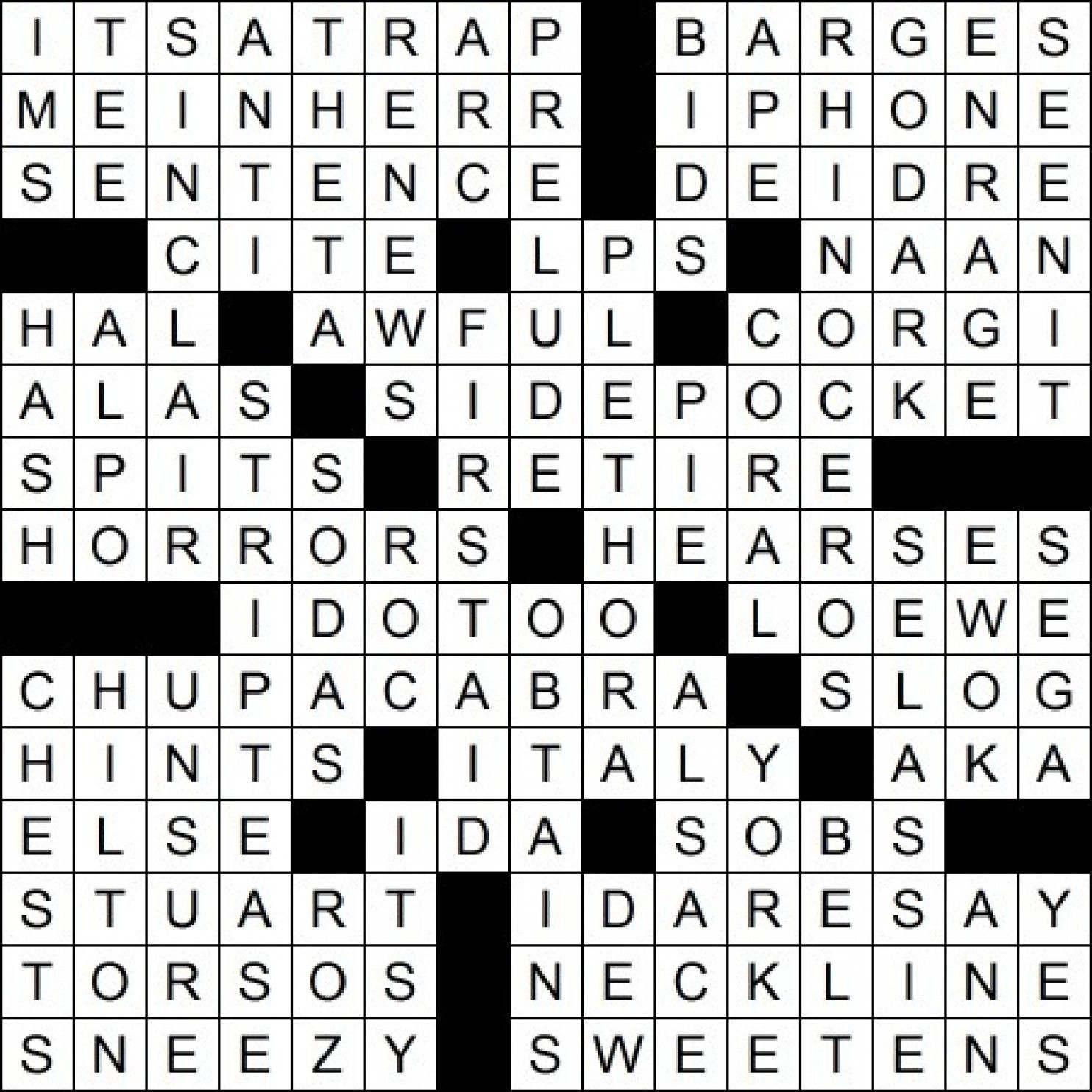 Printable Reverse Crossword Sally Crossword Puzzles