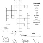 Thanksgiving Crossword Puzzle Printable With Word Bank Printable
