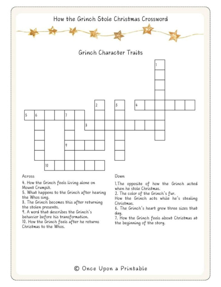 Literary Crossword Puzzles a Christmas Carol