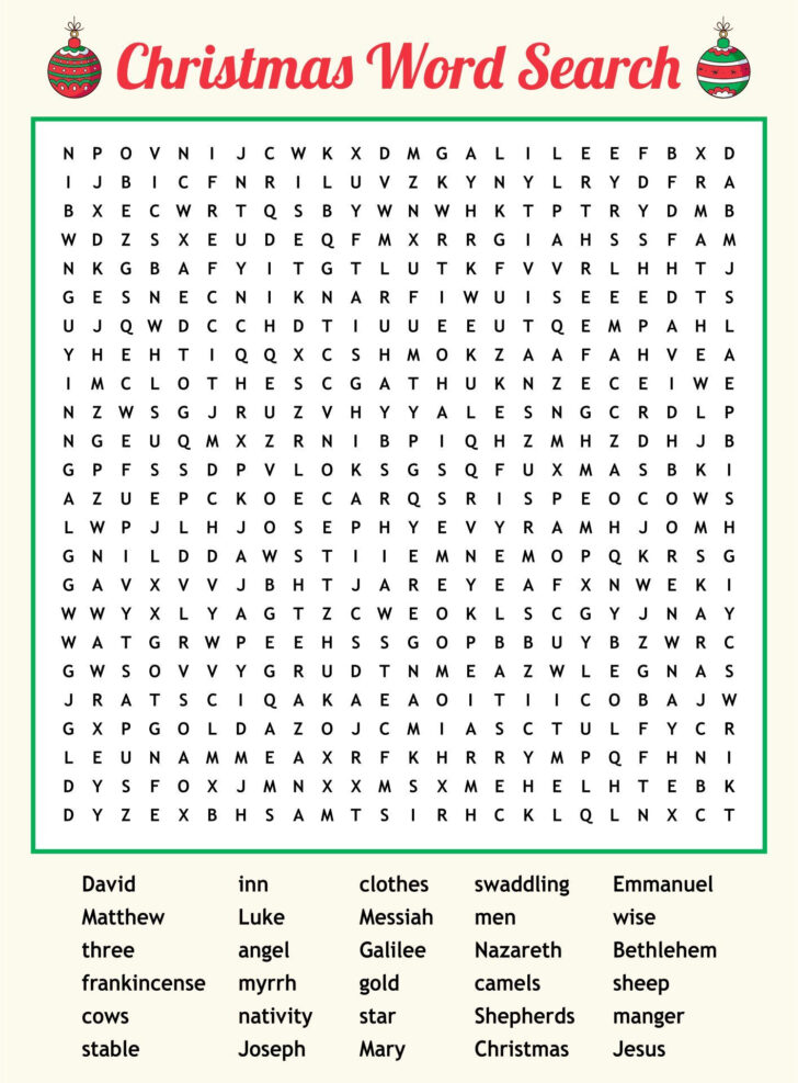 Large Print Christmas Crossword Puzzles