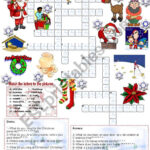 Christmas Crossword (05.12.2008)   Esl Worksheetemila Throughout Christmas Fun Crossword Puzzles Answers