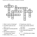 Christmas Crossword Puzzle   All Esl Inside Easy Christmas Crossword Puzzles With Answers