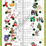 Christmas Crossword Puzzle   Esl Worksheetkissnetothedit With Christmas Vocabulary Crossword Puzzles