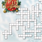 Christmas Crossword Puzzle   Etsy Regarding Christmas Themed Crossword Puzzles Printable