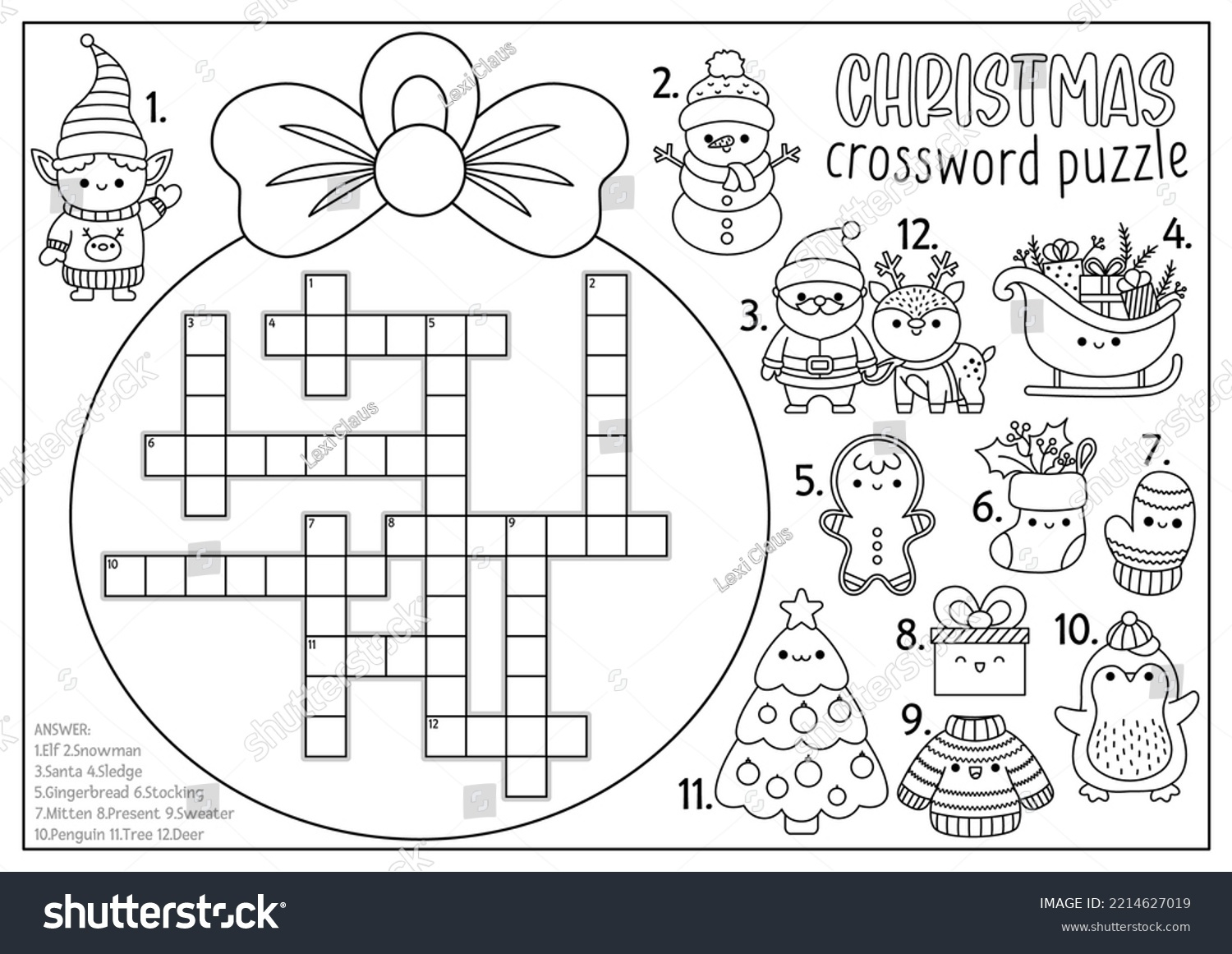 Christmas Quiz: Over 7,727 Royalty-Free Licensable Stock for Christmas Trivia Crossword Puzzles