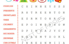 Christmas Word Puzzle Printables For Kids – Nest Of Posies pertaining to Free Christmas Crossword Puzzles For Elementary Students