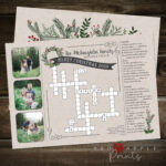 Crossword Puzzle Christmas Card   Etsy Pertaining To Crossword Puzzles Christmas Card