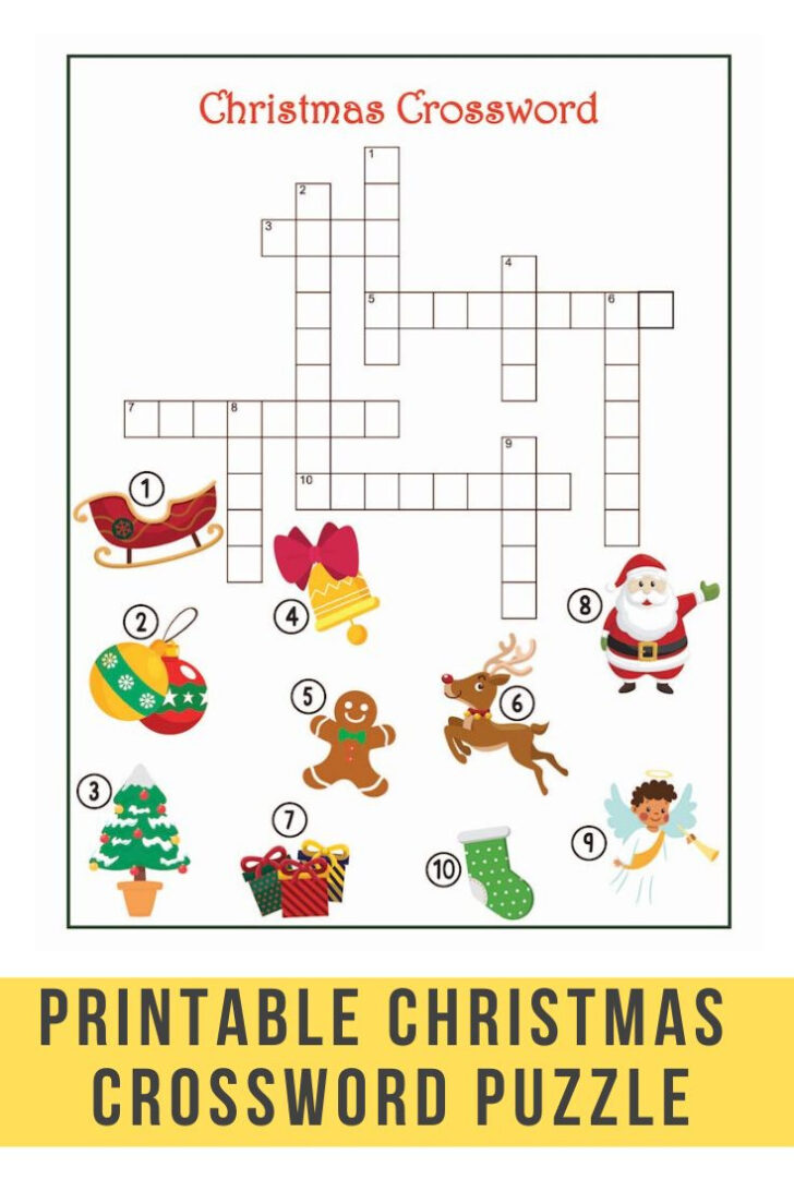 Free Easy Printable Christmas Crossword Puzzles