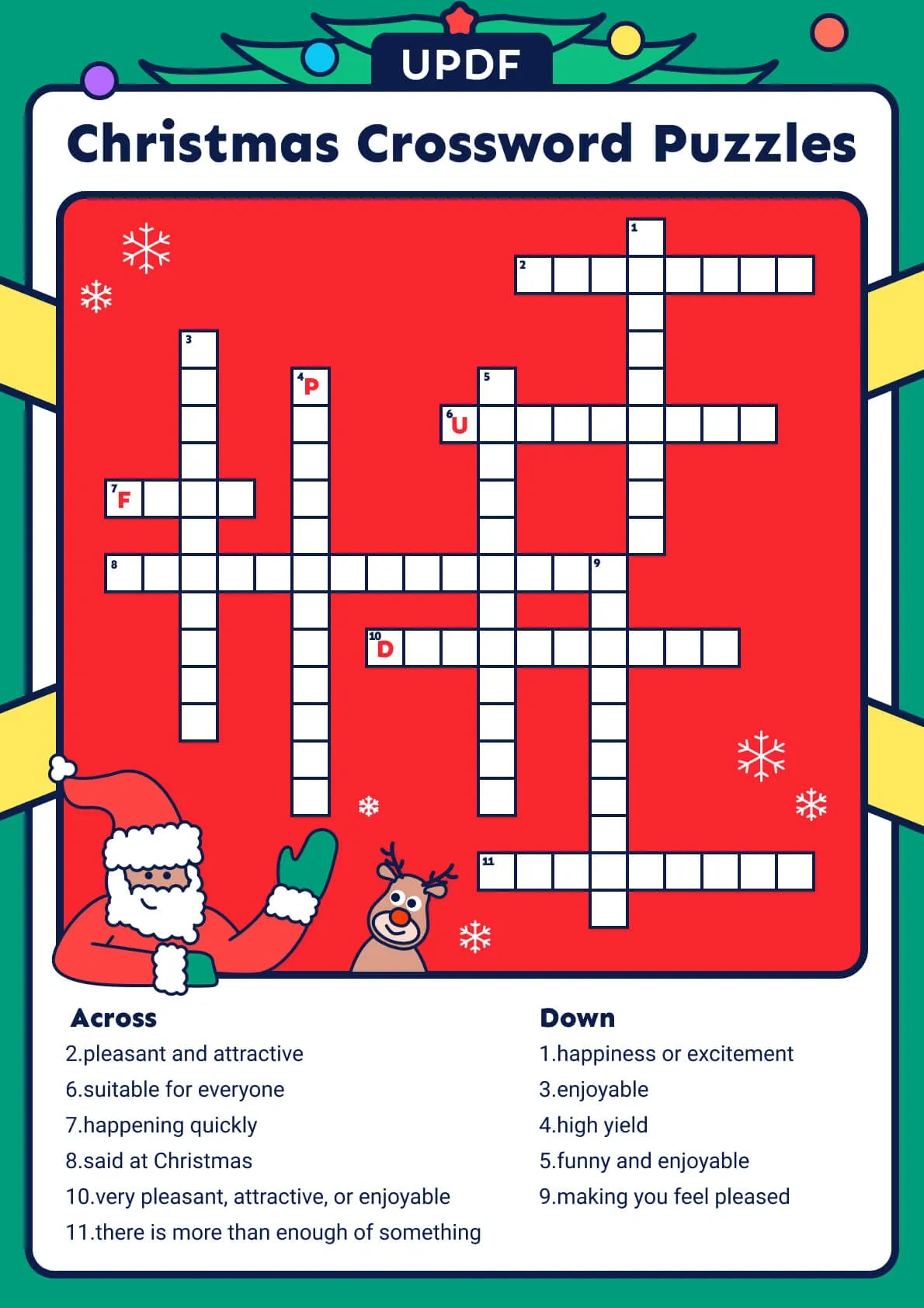 Holiday Cheer: 2024 Christmas Crossword Puzzles | Updf in Christmas Crossword Puzzles Online Free