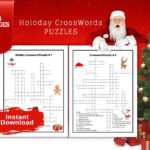 Holiday Crossword Puzzle Christmas Word Game Printable Christmas With Crossword Puzzles Christmas Ornament