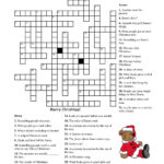 Printable Christmas Crossword Puzzle For Adults Inside Printable Christmas Crossword Puzzles With Answers