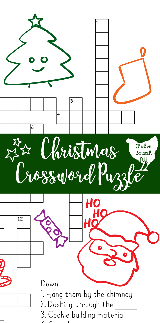 Printable Christmas Crossword Puzzle With Key regarding Large Print Christmas Crossword Puzzles