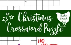 Printable Christmas Crossword Puzzle With Key with Easy Christmas Crossword Puzzles with Answers