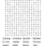 Twas The Night Before Christmas Word Search   Wordmint With Twas The Night Before Christmas Crossword Puzzles Answers