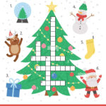 Vector Christmas Crossword Puzzle For Kids. Simple Quiz With With Regard To The Holiday Zone Merry Christmas Crossword Puzzles