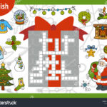 Vector Colorful Crossword English Education Game Stock Vector In Christmas Crossword Puzzles Education Com