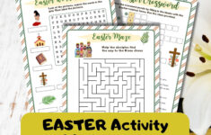 Christian Easter Themed Worksheet Game Maze Crosswords Word Search for 40 Days After Easter Crossword Puzzles