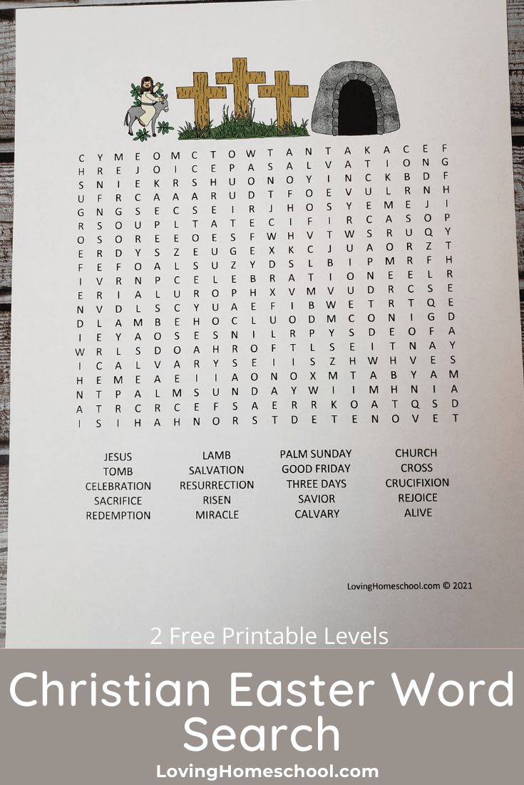 Christian Easter Word Search - Lovinghomeschool regarding Religious Easter Crossword Puzzles Printable