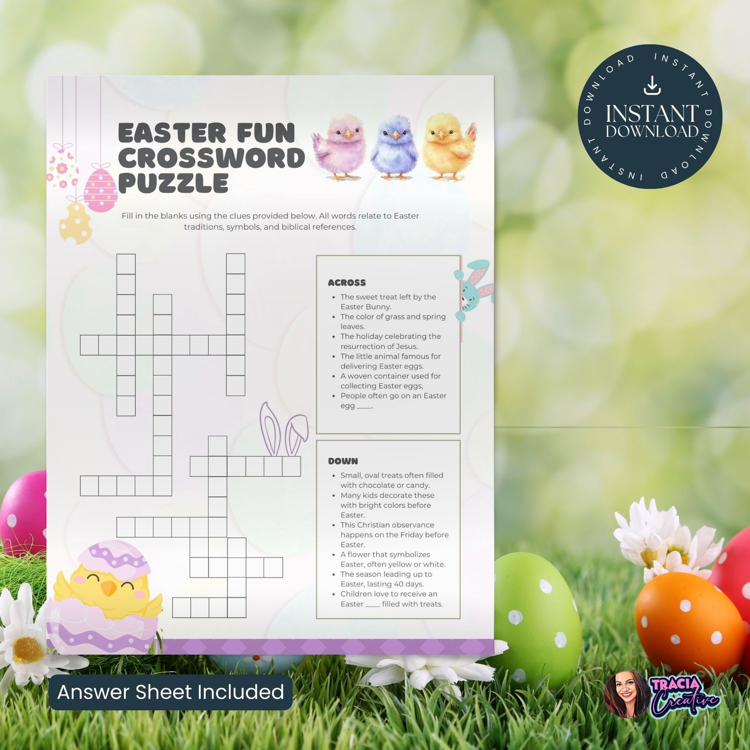 Easter Crossword Puzzle | Easter Printable within Easter Entree Crossword Puzzles Clue