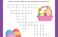 Free Printable Easter Crossword Puzzle - Pjs And Paint with regard to Easter Sign Crossword Puzzles Clue