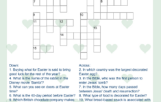Free Printable Easter Crossword Puzzle With Key with regard to Free Printable Easter Crossword Puzzles For Adults