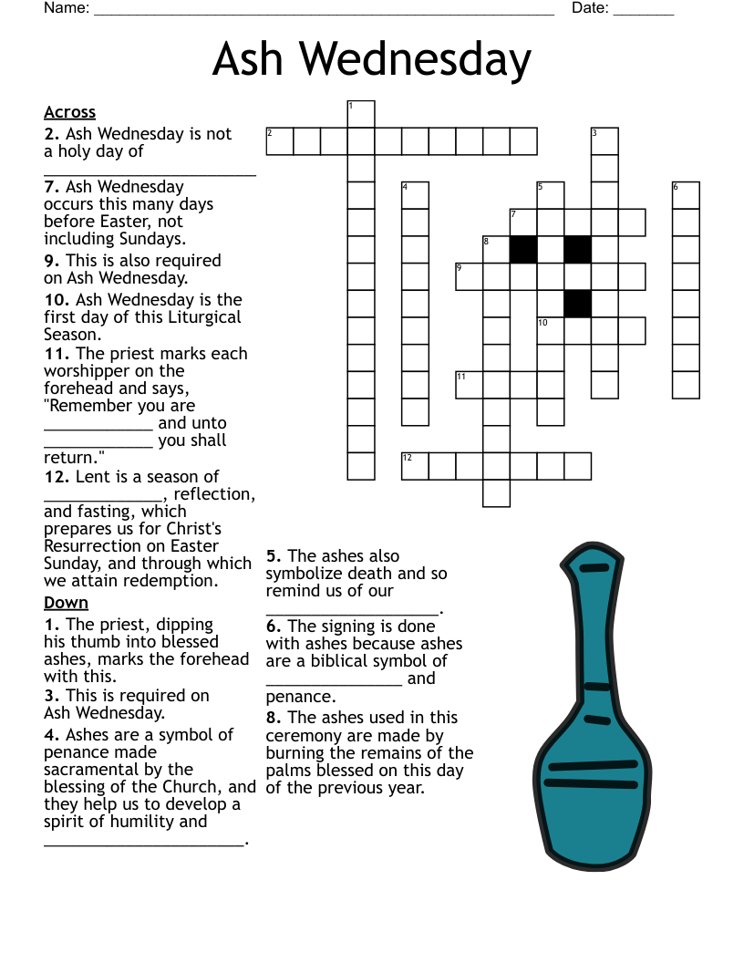 The Liturgy Of The Word Crossword - Wordmint with Easter Liturgy Crossword Puzzles Clue