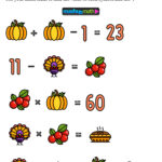 12 Thanksgiving Math Activities For Grades 1 8 — Mashup Math Inside Thanksgiving Number Puzzle