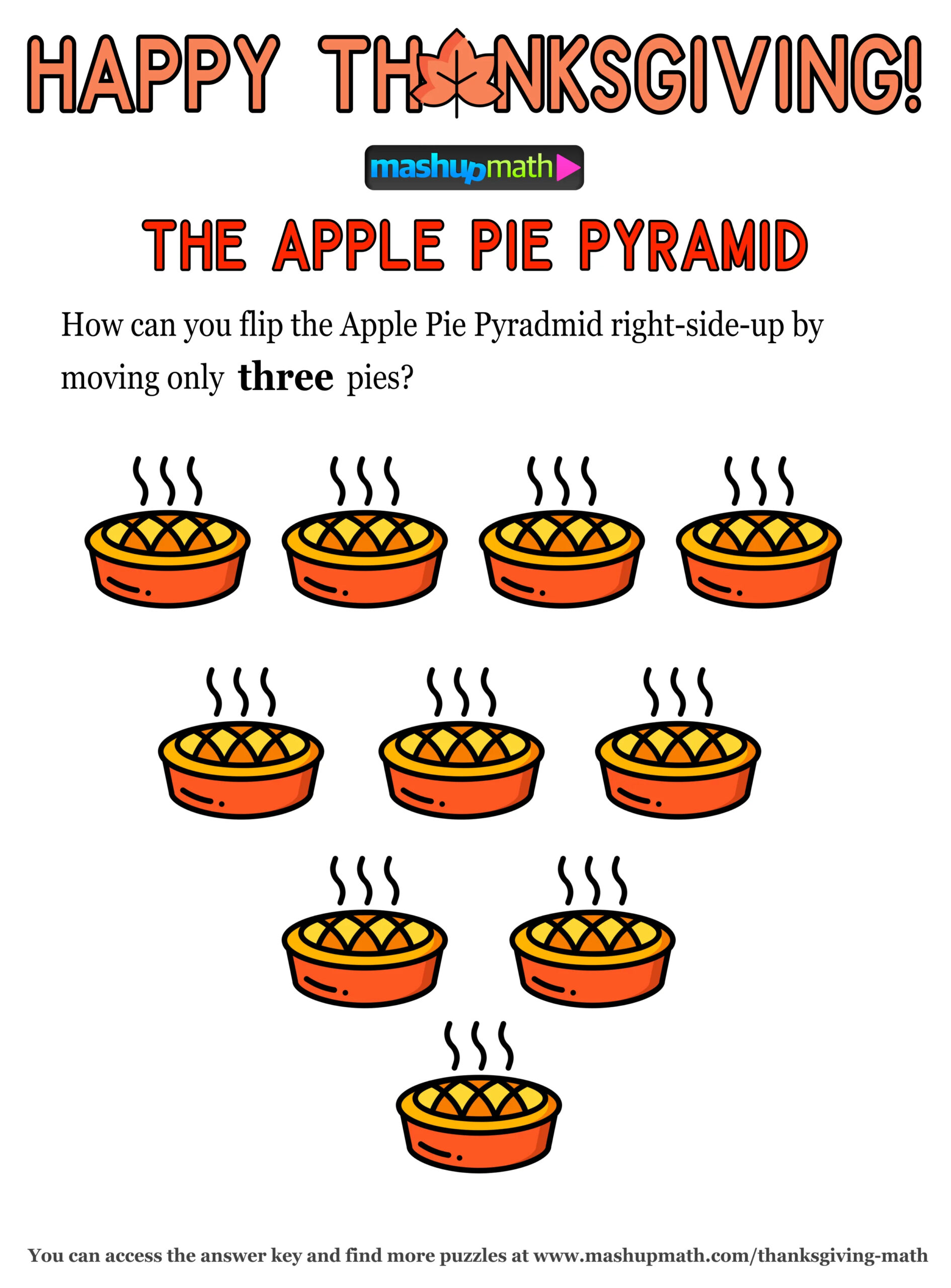 12 Thanksgiving Math Activities For Grades 1-8 — Mashup Math intended for Thanksgiving Math Puzzles