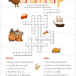 3Rd Grade Thanksgiving Crossword Puzzle With Word Bank And Answer Within Thanksgiving Crossword Puzzle With Word Bank