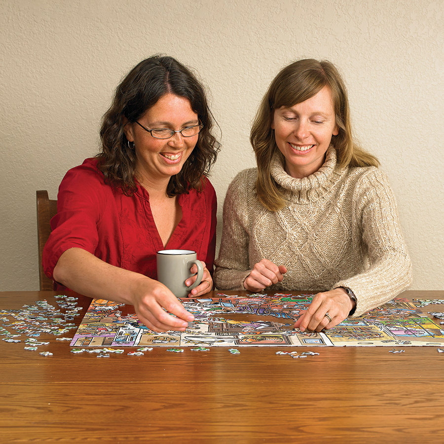 Doodletown: Thanksgiving Togetherness - 1000 Teile - Cobble Hill regarding Cobble Hill Thanksgiving Puzzle