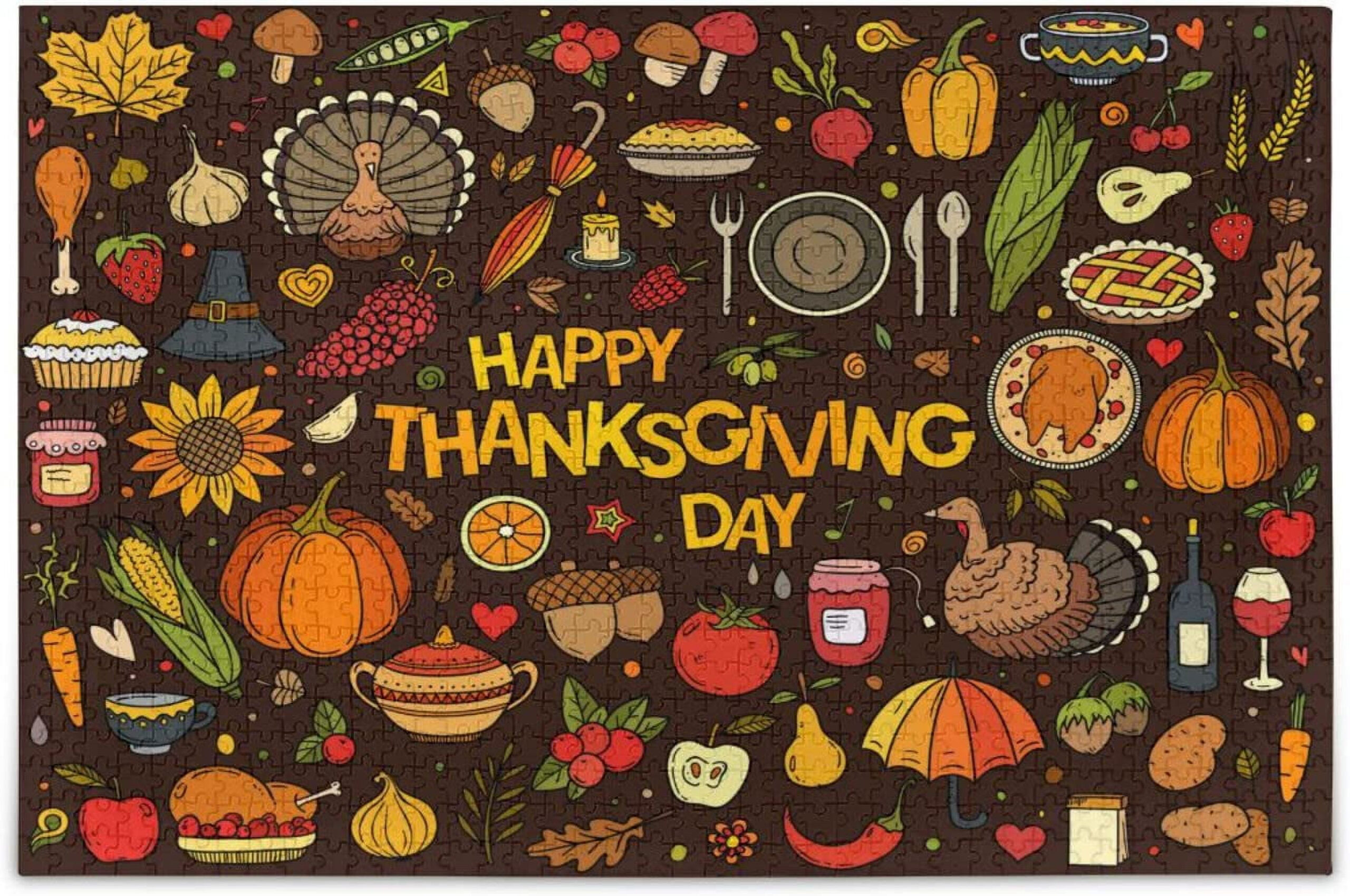 Dreamtimes Happy Thanksgiving Puzzles For Adults 500 Pieces with Thanksgiving Puzzles 500 Pieces