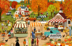 Fall Festivalabby Jacobs 1000 Piece Jigsaw Puzzle – Asterisk Jigsaw  Puzzles with regard to Thanksgiving Jigsaw Puzzles