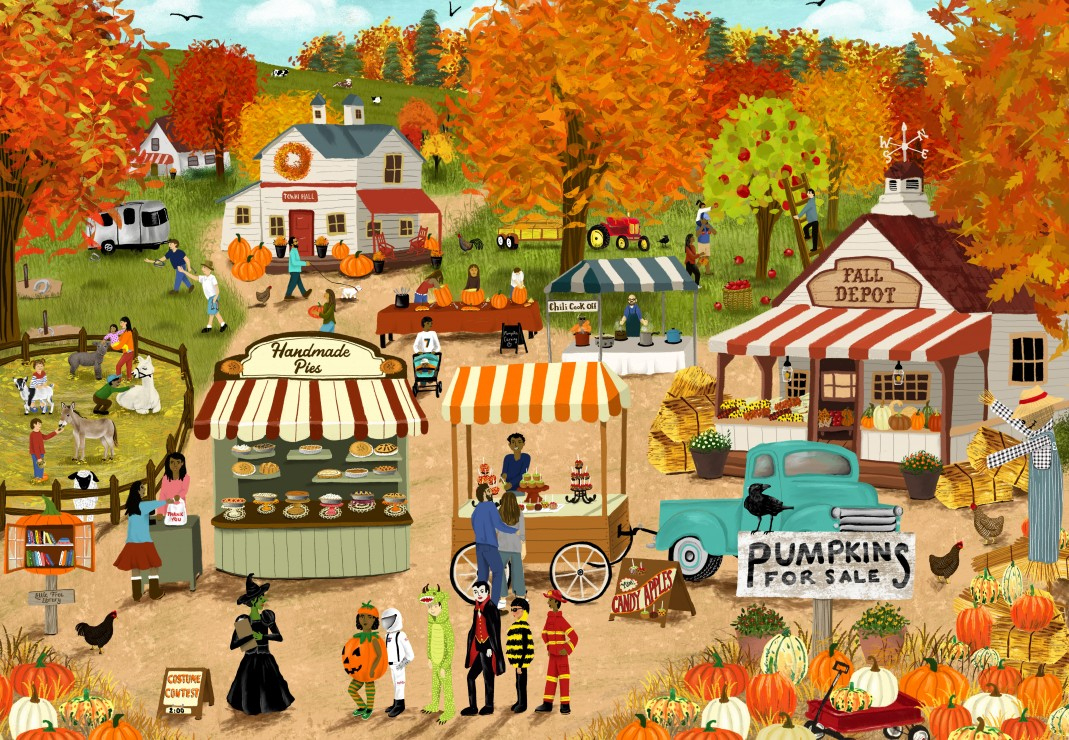 Fall Festivalabby Jacobs 1000 Piece Jigsaw Puzzle - Asterisk Jigsaw  Puzzles with regard to Thanksgiving Jigsaw Puzzles