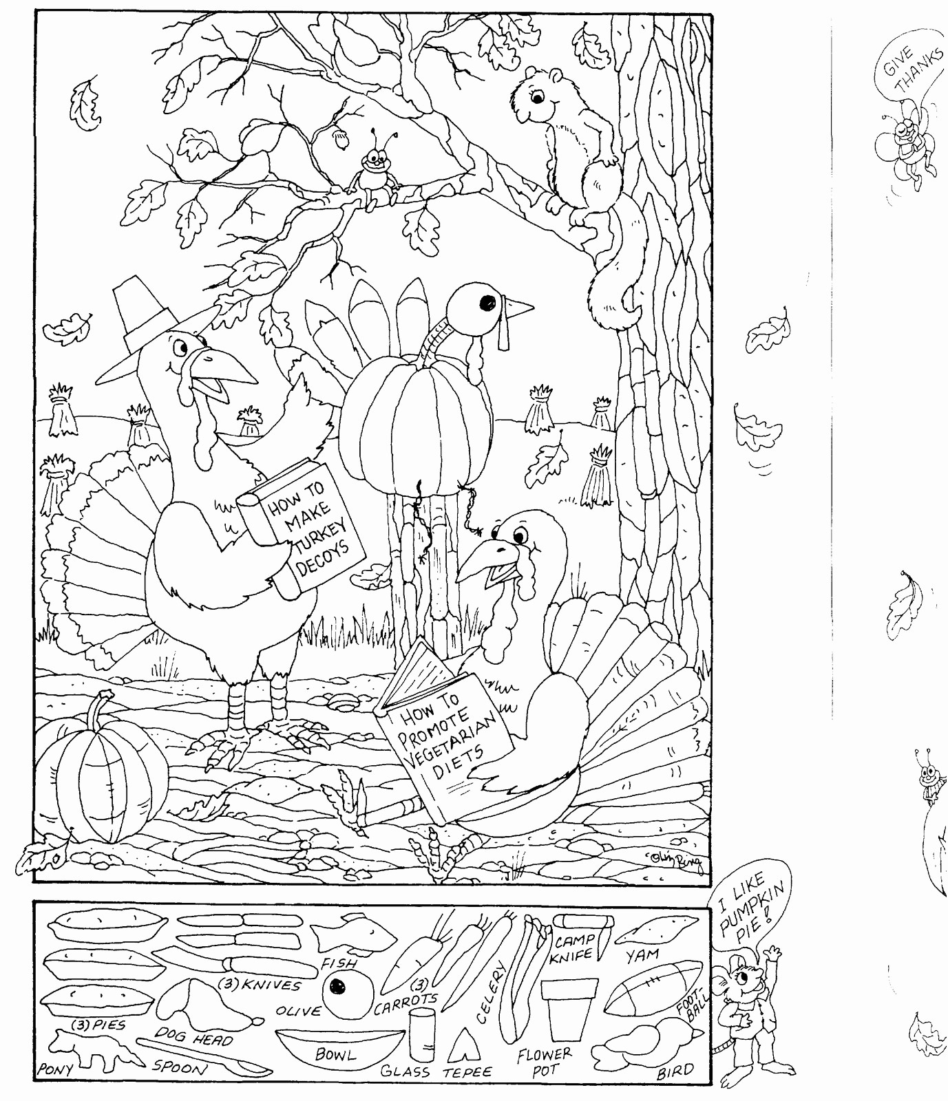 Fall Hidden Picture Printable Free - Printable Bingo Cards inside Thanksgiving Hidden Picture Puzzles