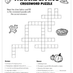 Free Printable Thanksgiving Crossword Puzzle   Pjs And Paint For Thanksgiving Crossword Puzzles To Print
