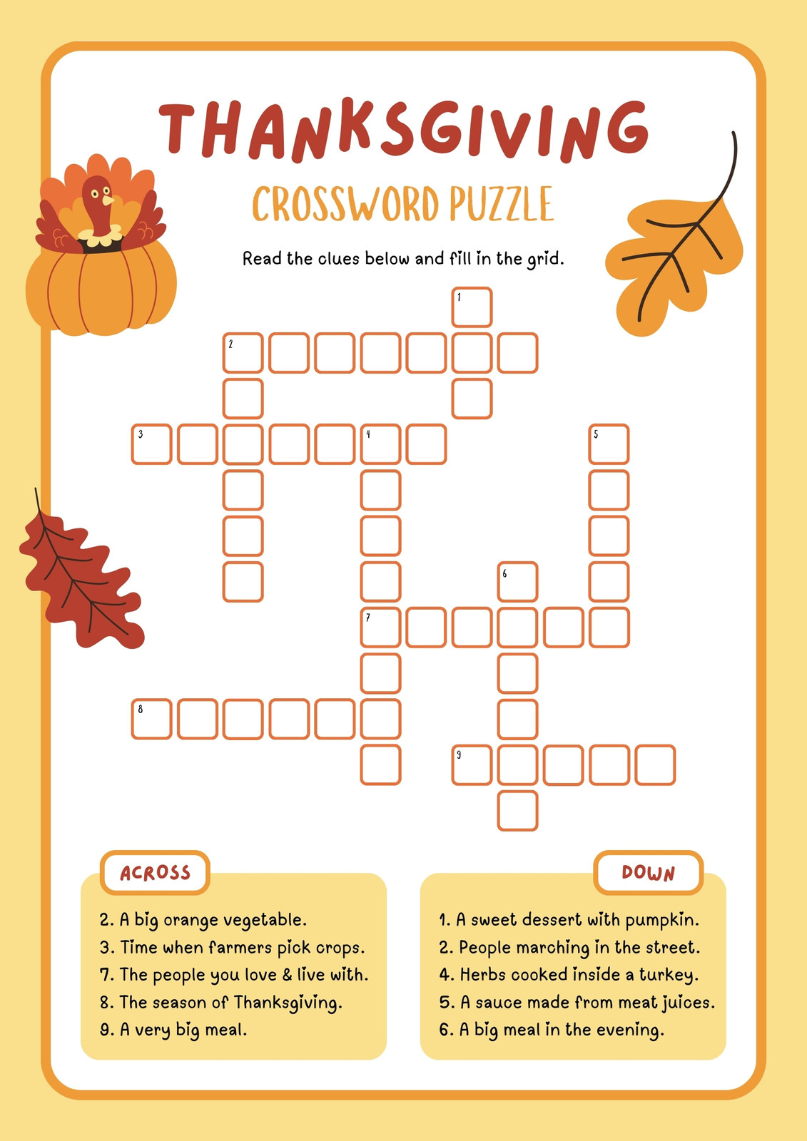 Free Printable Thanksgiving Worksheet Templates | Canva within Thanksgiving Puzzle Pages