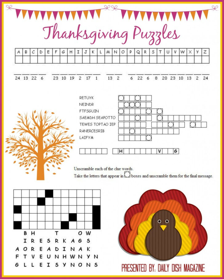Thanksgiving Puzzles to Print Thanksgiving Puzzles to Print