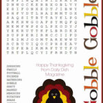 Free Thanksgiving Puzzles ~ Word Search And Maze Printable   Daily Throughout Thanksgiving Puzzle Printable
