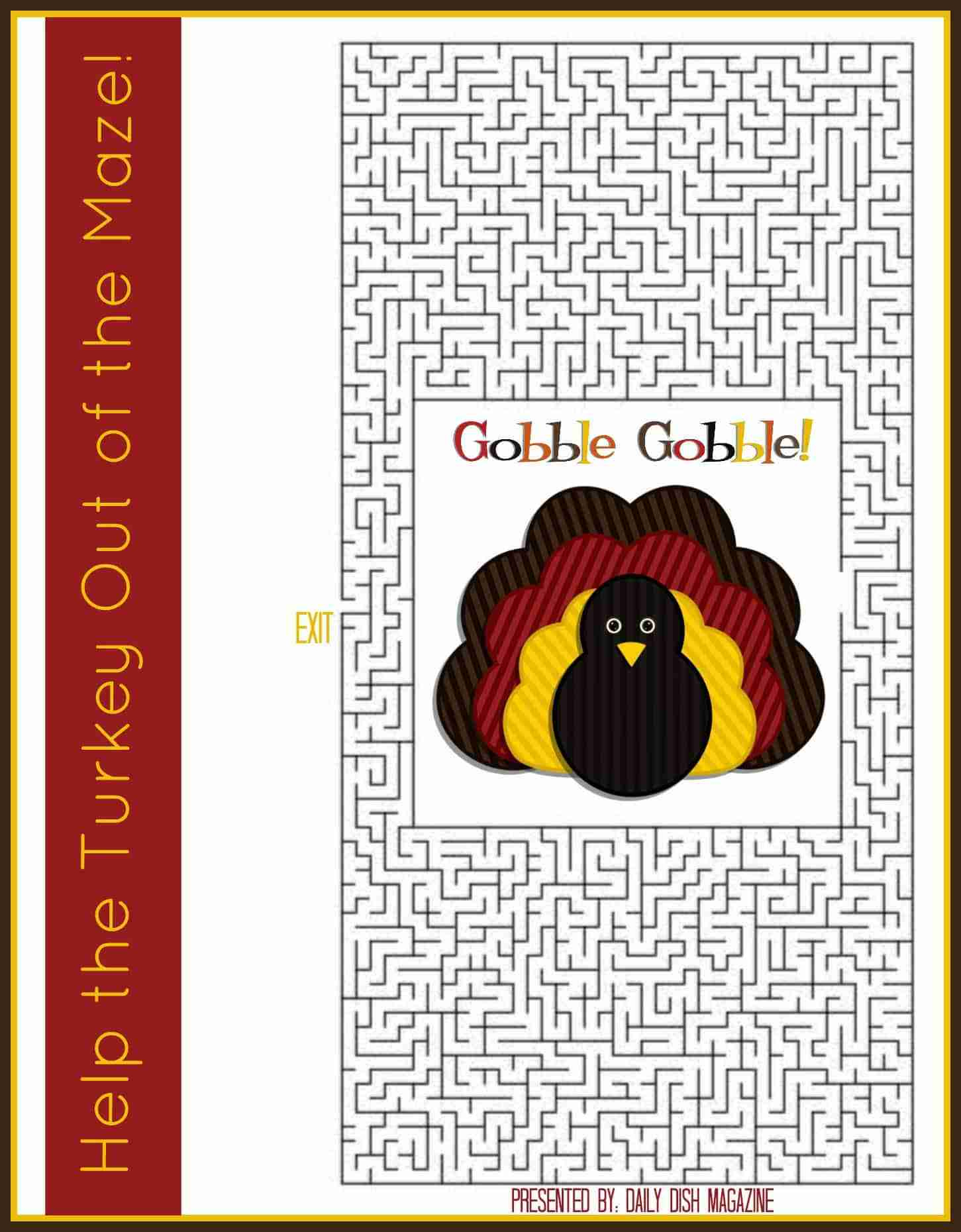 Free Thanksgiving Puzzles ~ Word Search And Maze Printable - Daily within Daily Dish Magazine Thanksgiving Puzzles Answers