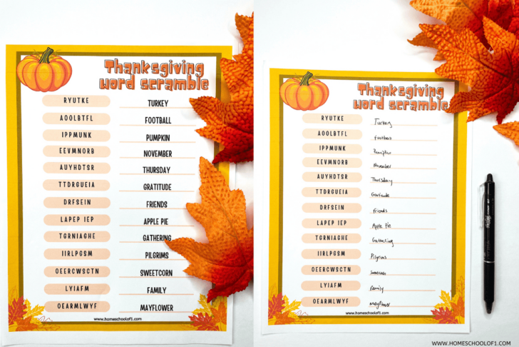 Puzzles to Print Thanksgiving Word Scramble Answers Puzzles to Print Thanksgiving Word Scramble Answers