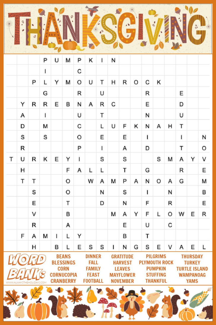 Thanksgiving Day Puzzles