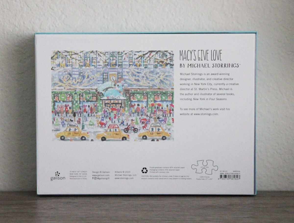 Galison Michael Storrings Macy&amp;#039;S Give Love Puzzle 1000 Pc inside Michael Storrings Thanksgiving Puzzle