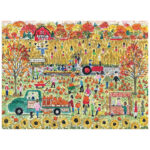 Galison Michael Storrings Pumpkin Patch Puzzle 1000Pcs   Puzzles For Michael Storrings Thanksgiving Puzzle