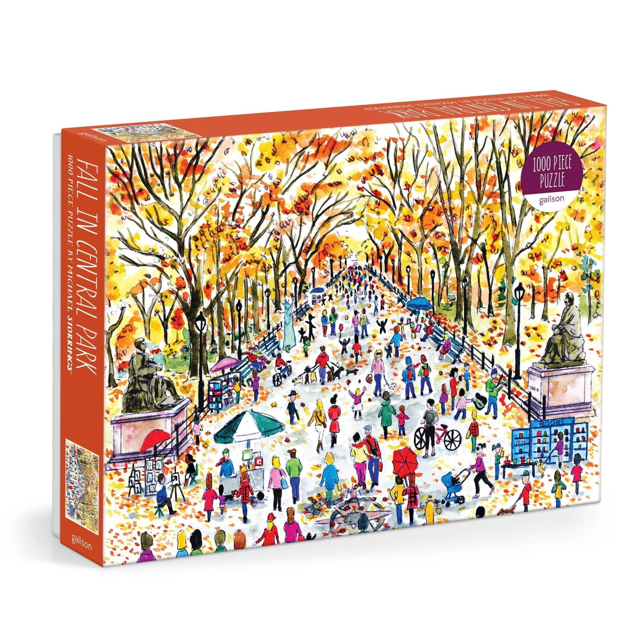 Michael Storrings Fall In Central Park 1000 Piece Puzzle - Walmart within Michael Storrings Thanksgiving Puzzle